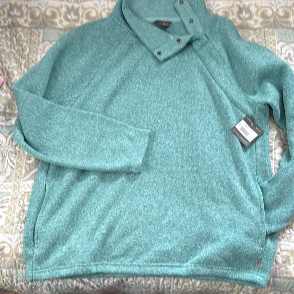 Eddie Bauer Green Cowl Neck Sweater Cozy Knit